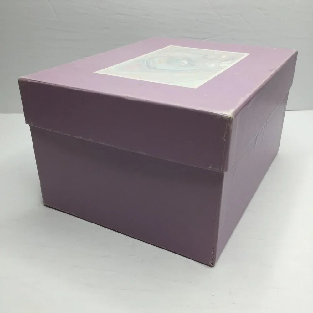 Vintage 1986 Current Inc Marble Check Storage Gift Box 9